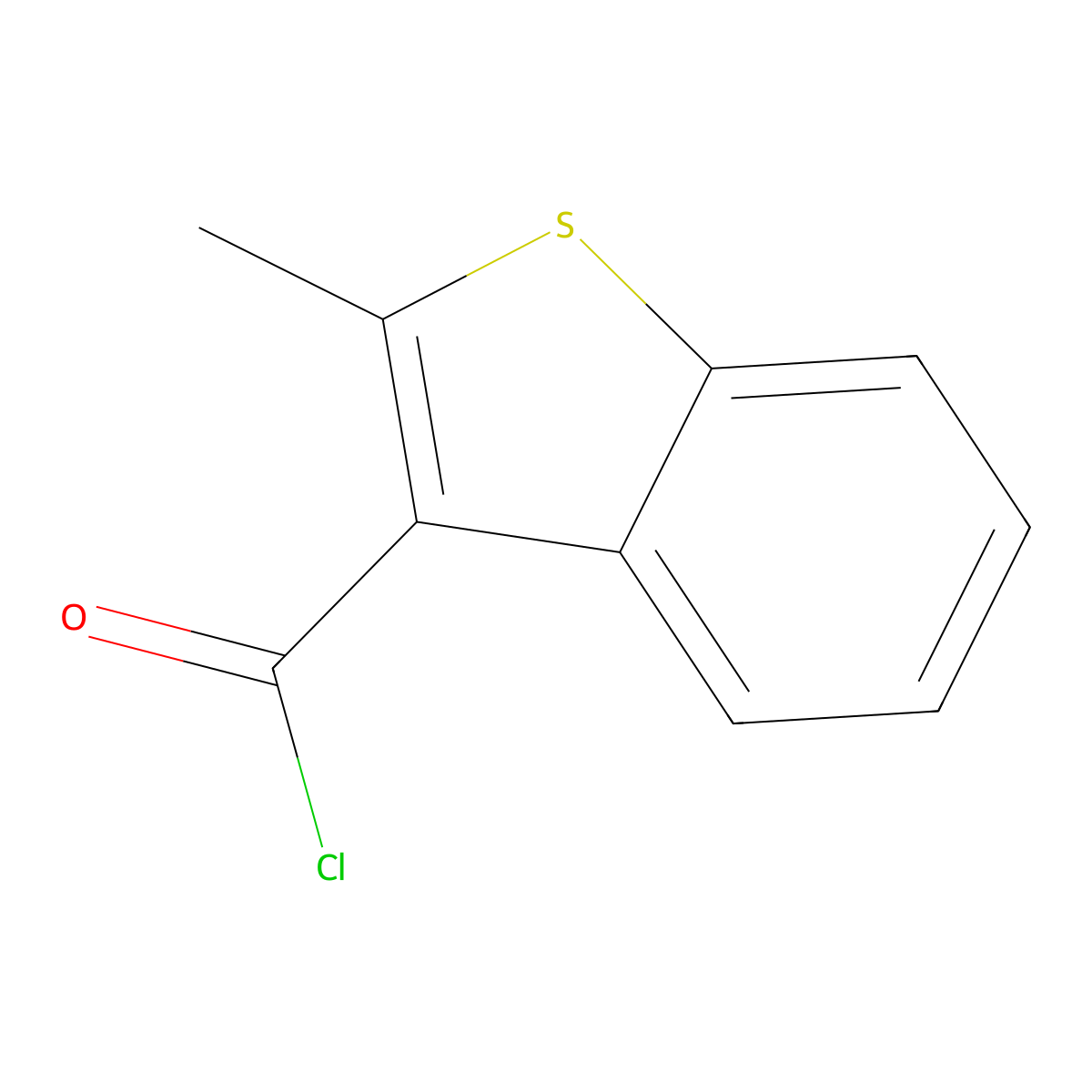 2-Methylbenzo[b]thiophene-3-carbonyl chloride molecular structure, CAS 17375-83-6