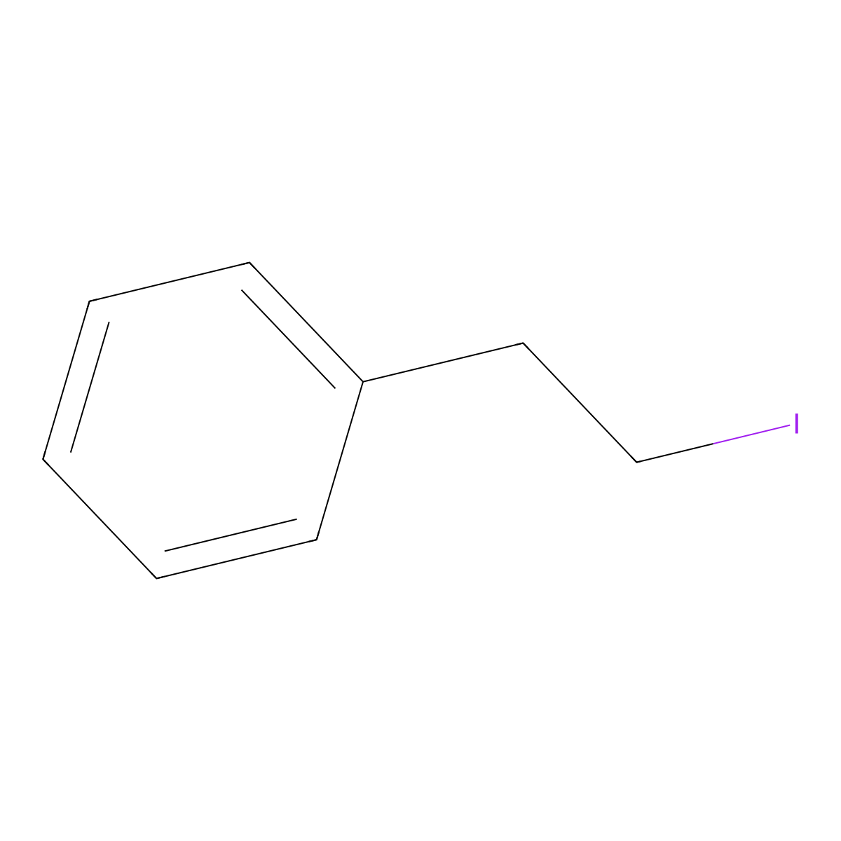 Benzene, (2-iodoethyl)- molecular structure, CAS 17376-04-4