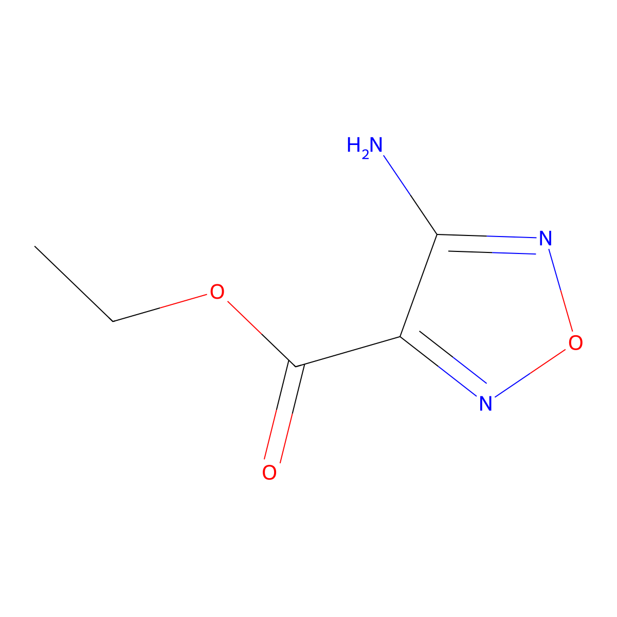 Ethyl 4-amino-1,2,5-oxadiazole-3-carboxylate molecular structure, CAS 17376-63-5