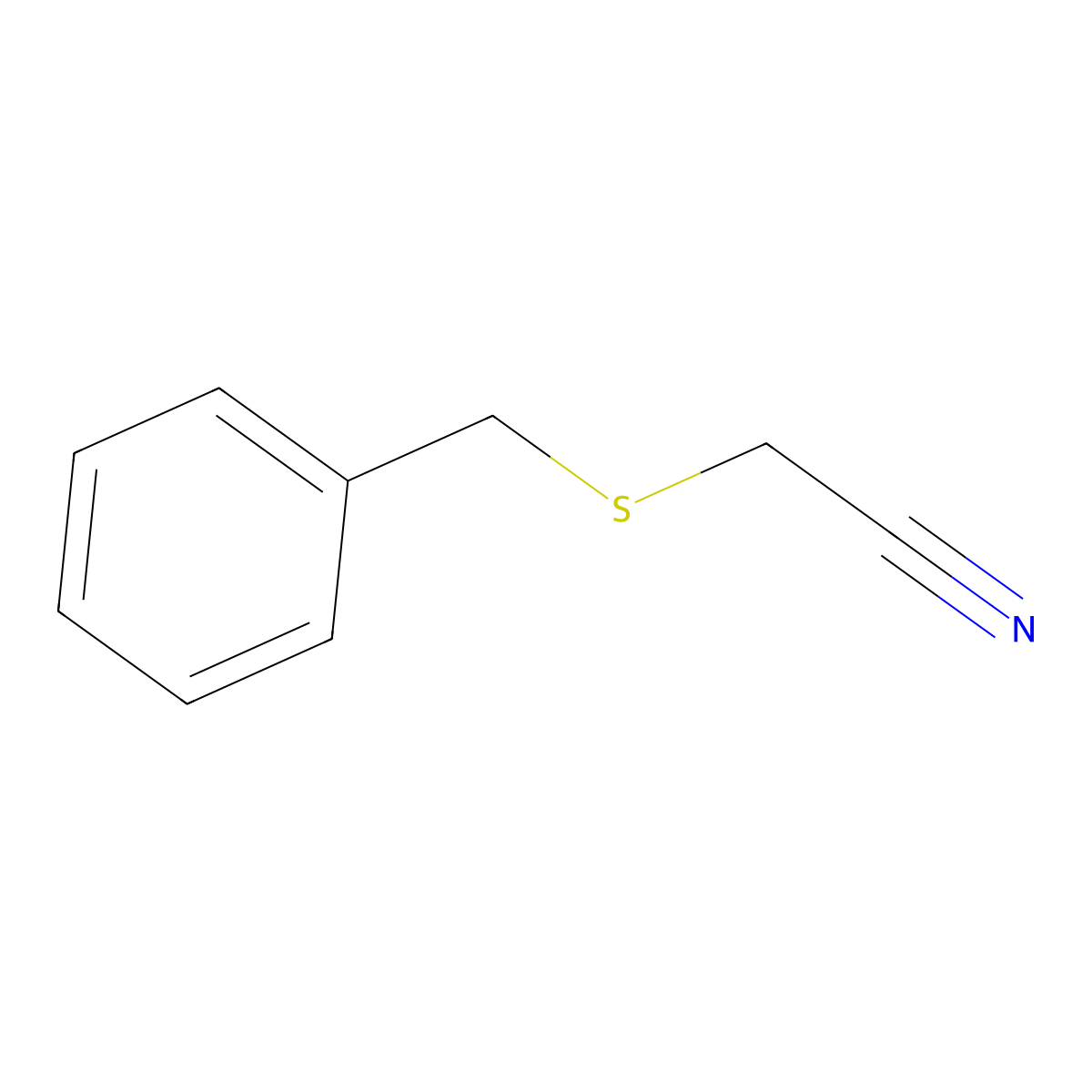 2-(Benzylsulfanyl)acetonitrile molecular structure, CAS 17377-30-9