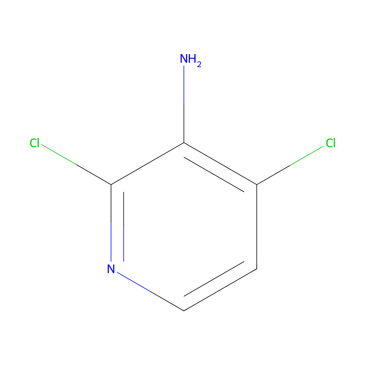 2,4-Dichloropyridin-3-amine molecular structure, CAS 173772-63-9