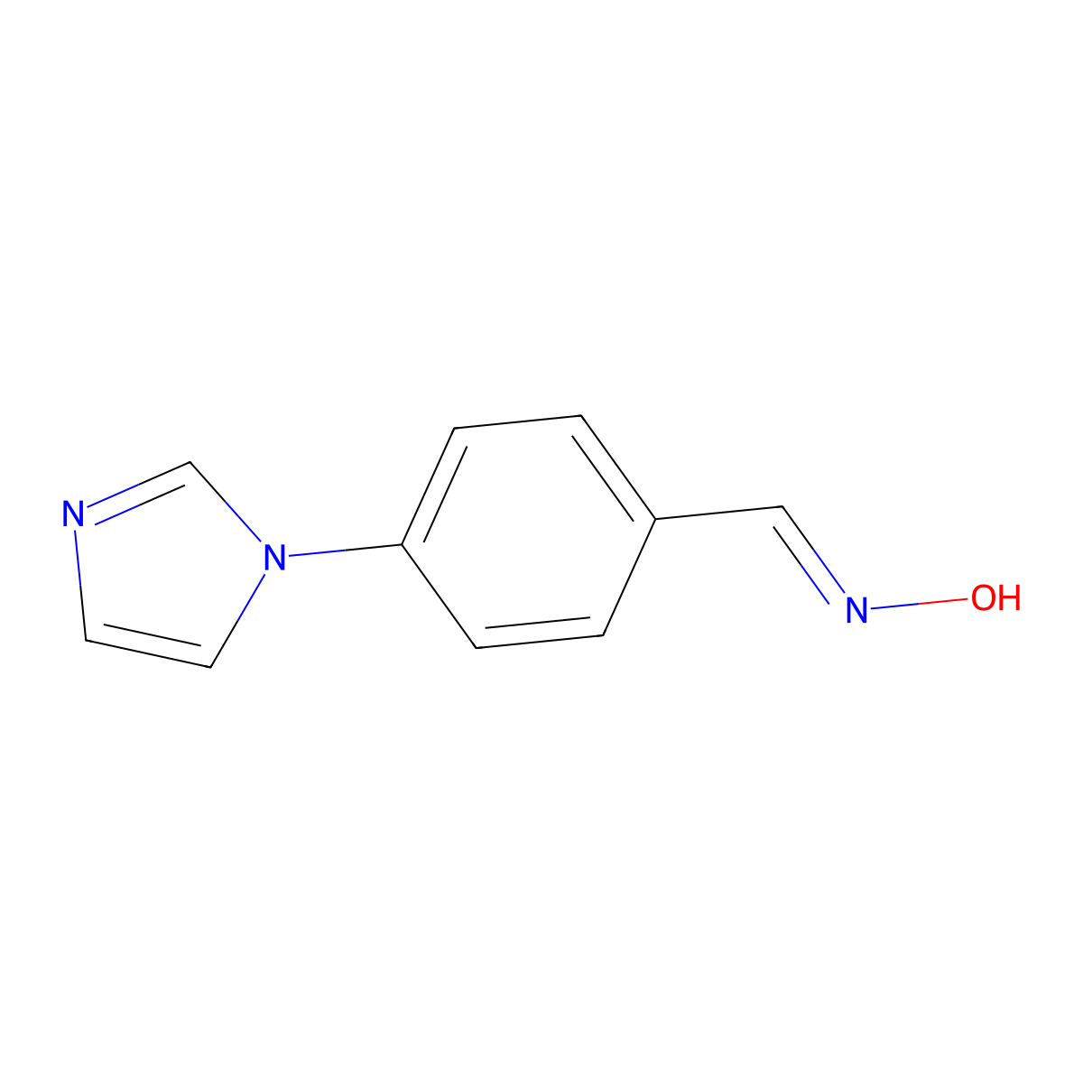 N-{[4-(1H-imidazol-1-yl)phenyl]methylidene}hydroxylamine molecular structure, CAS 173774-29-3