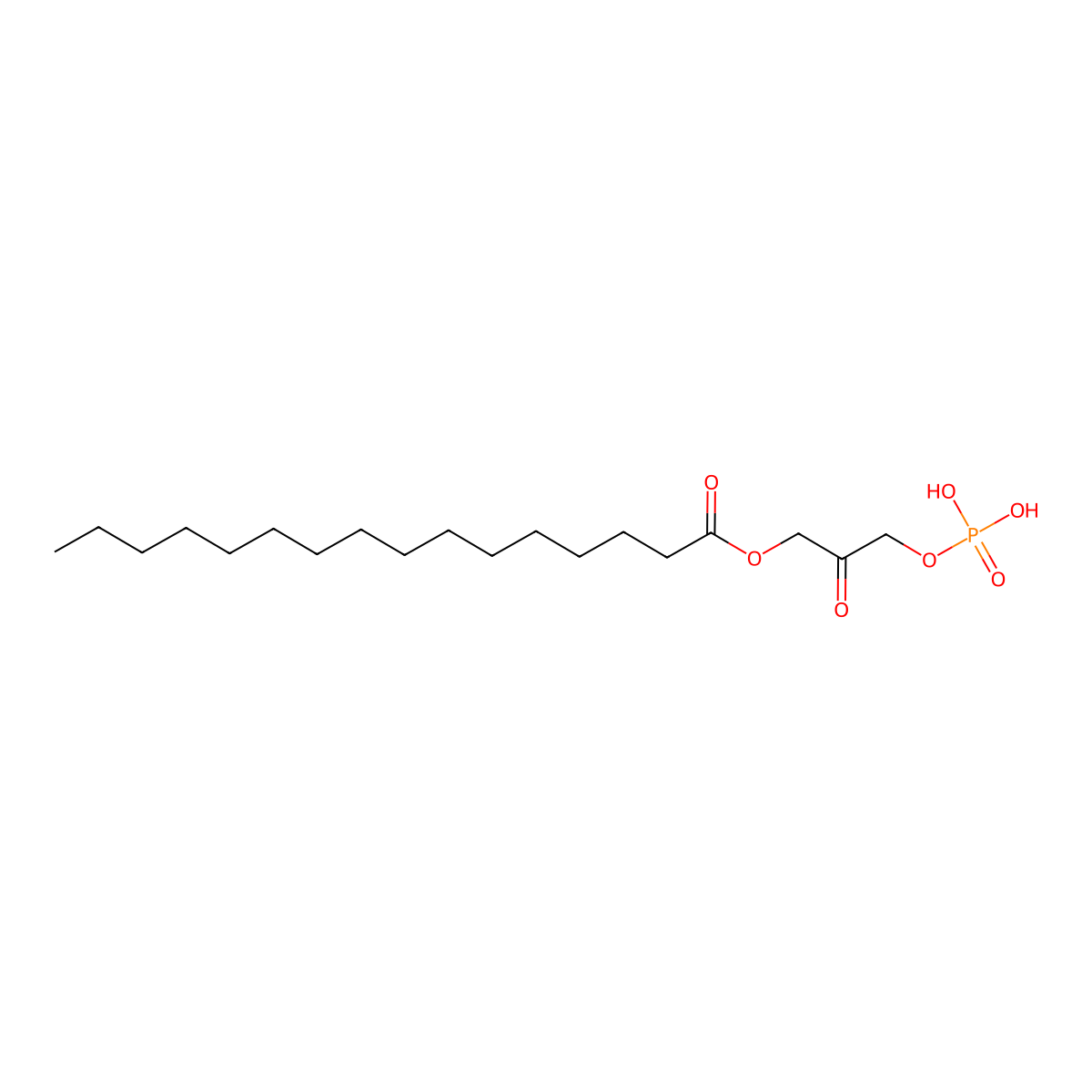 1-Palmitoylglycerone 3-phosphate molecular structure, CAS 17378-38-0