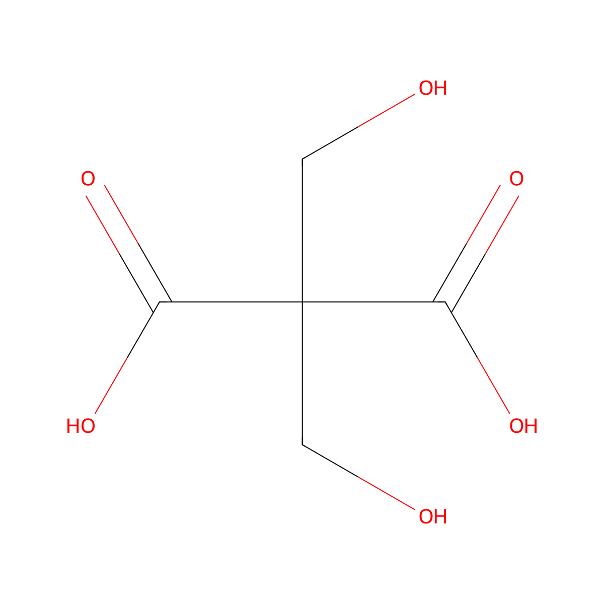 Bis(hydroxymethyl)propanedioic acid molecular structure, CAS 173783-71-6