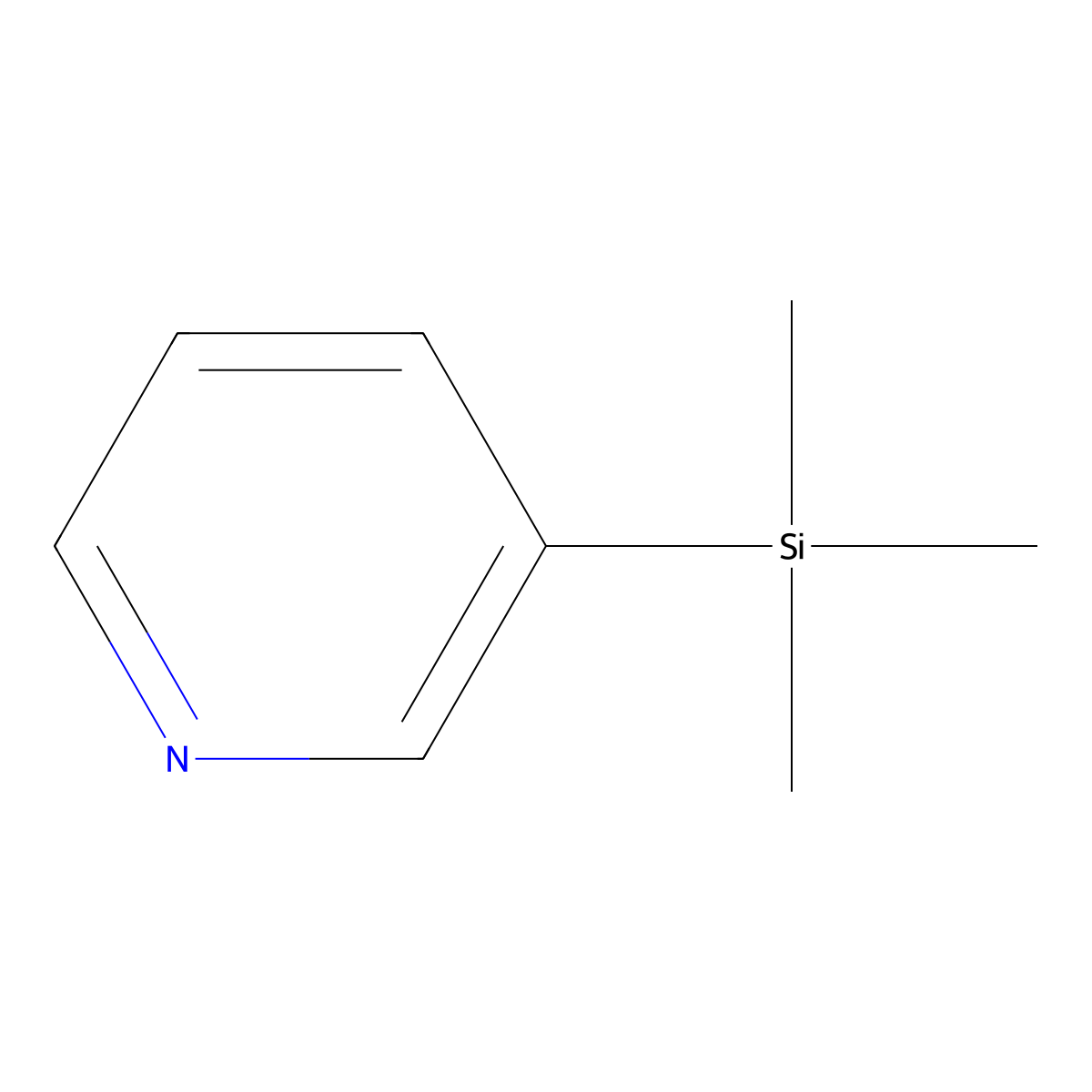 3-(Trimethylsilyl)pyridine molecular structure, CAS 17379-37-2