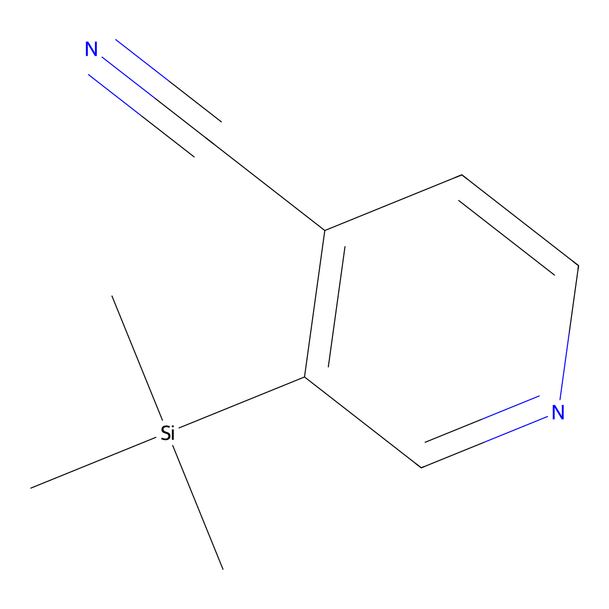 3-(Trimethylsilyl)isonicotinonitrile molecular structure, CAS 17379-38-3