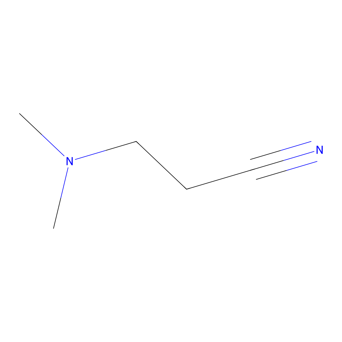 Dimethylaminopropionitrile molecular structure, CAS 1738-25-6