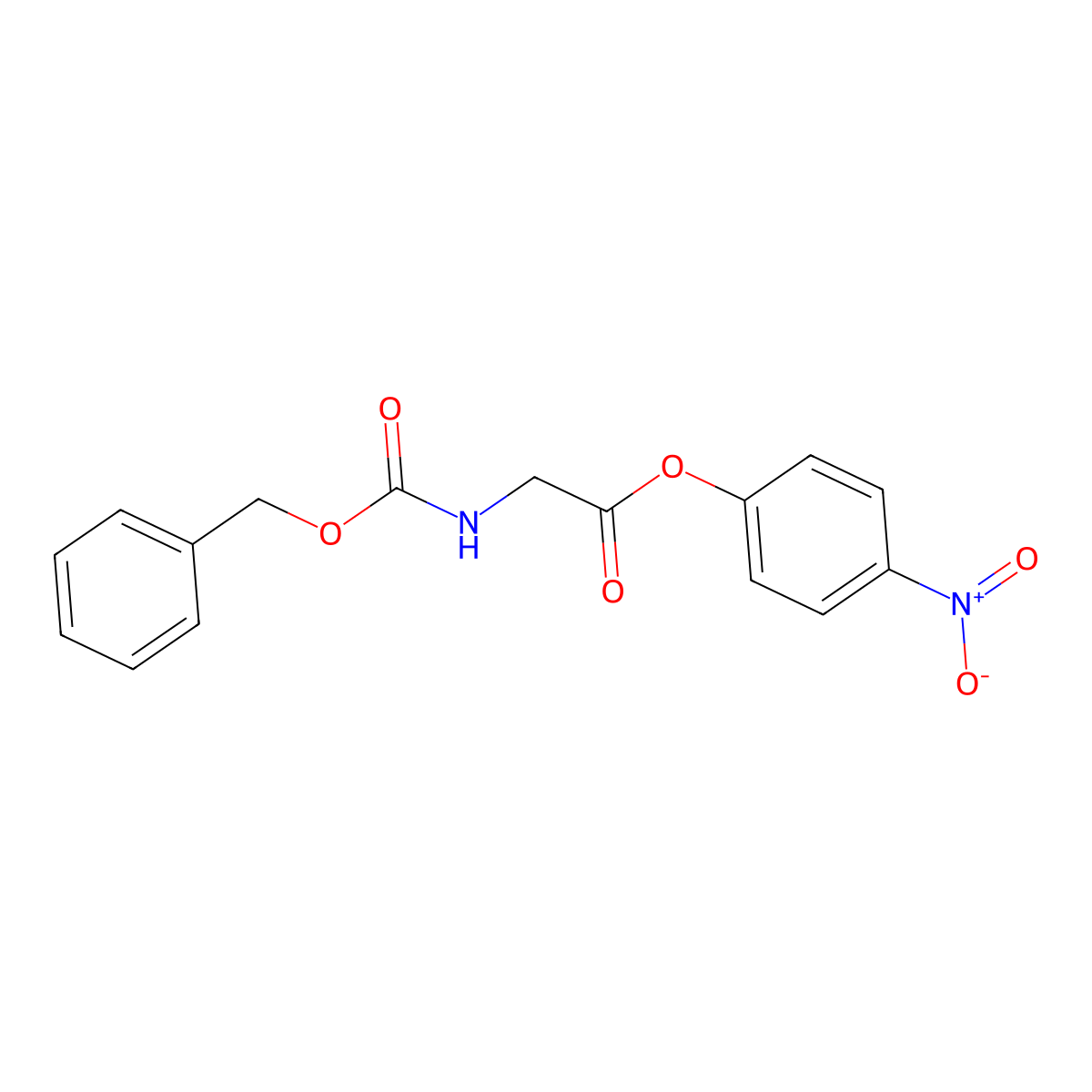 N-((Phenylmethoxy)carbonyl)glycine 4-nitrophenyl ester molecular structure, CAS 1738-86-9