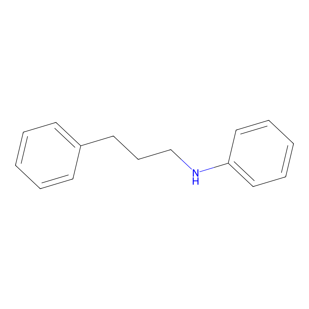 Benzenepropanamine, N-phenyl- molecular structure, CAS 1738-99-4