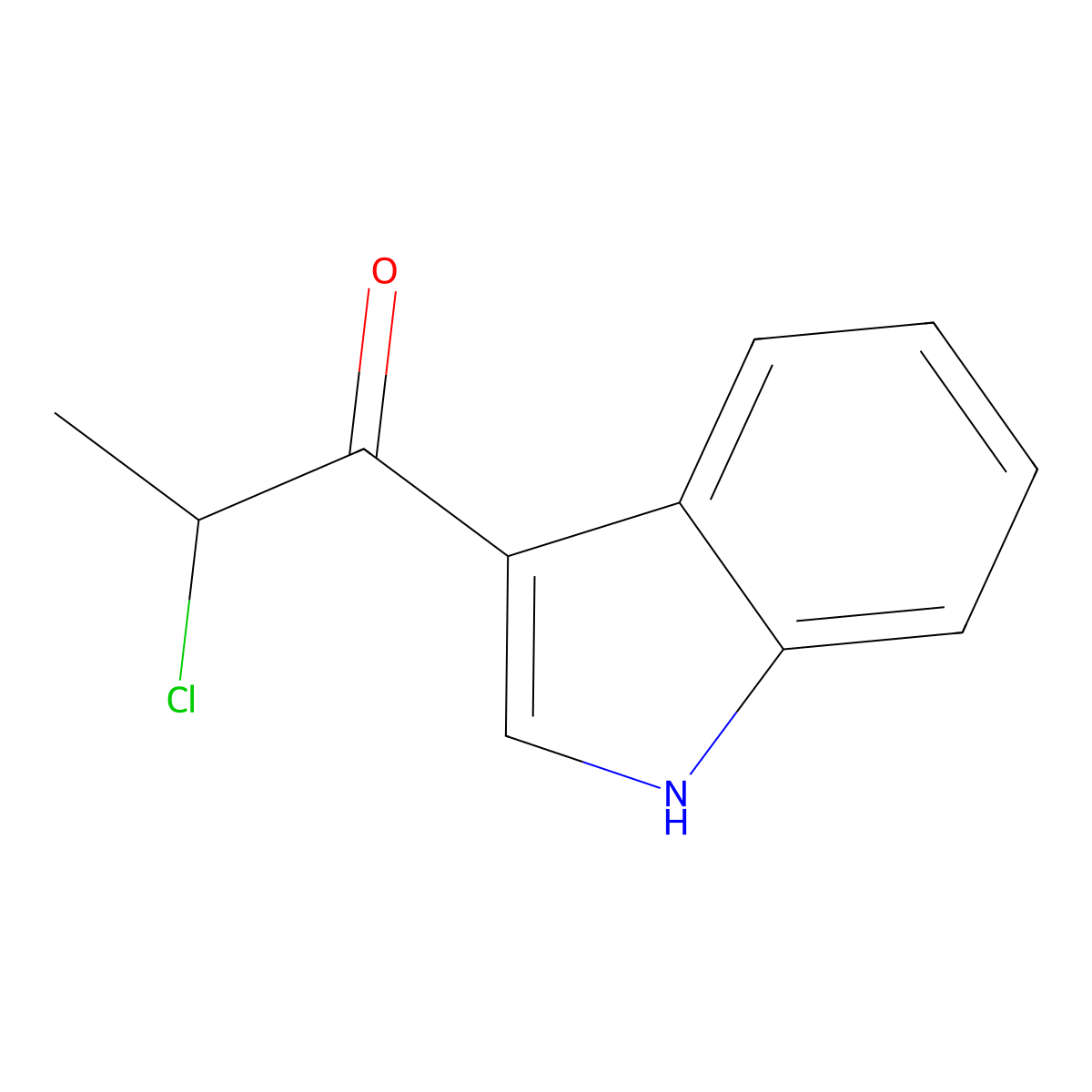2-chloro-1-(1H-indol-3-yl)propan-1-one molecular structure, CAS 17380-07-3