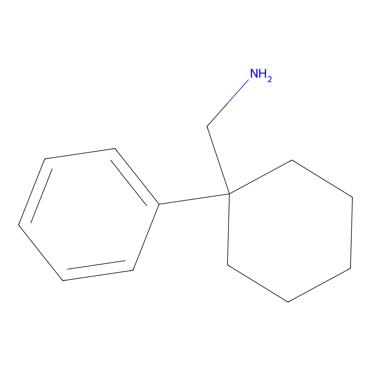 (1-Phenylcyclohexyl)methanamine molecular structure, CAS 17380-54-0