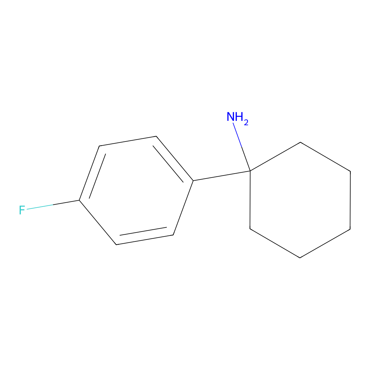 1-(4-Fluorophenyl)cyclohexan-1-amine molecular structure, CAS 17380-80-2