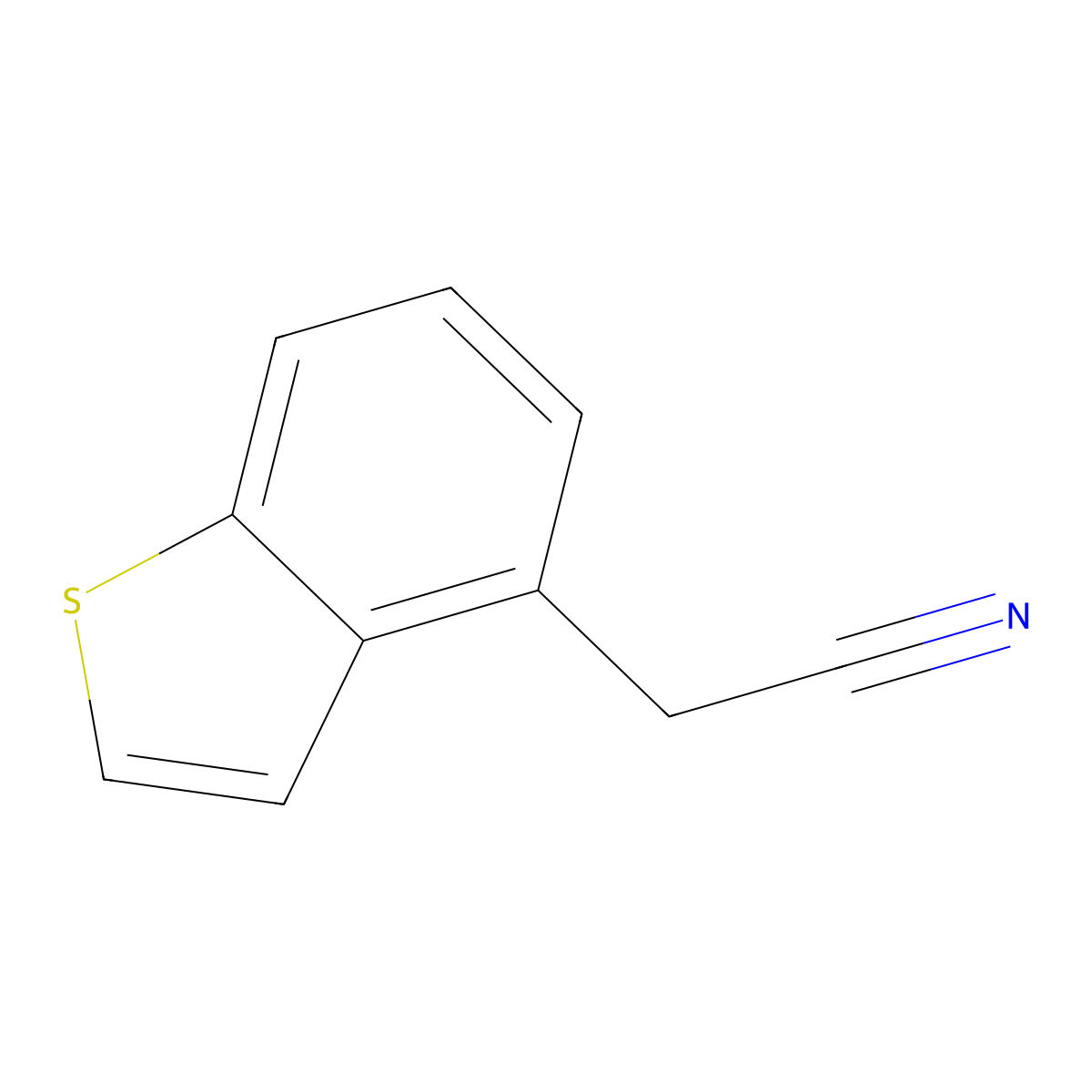 2-(1-Benzothiophen-4-YL)acetonitrile molecular structure, CAS 17381-50-9