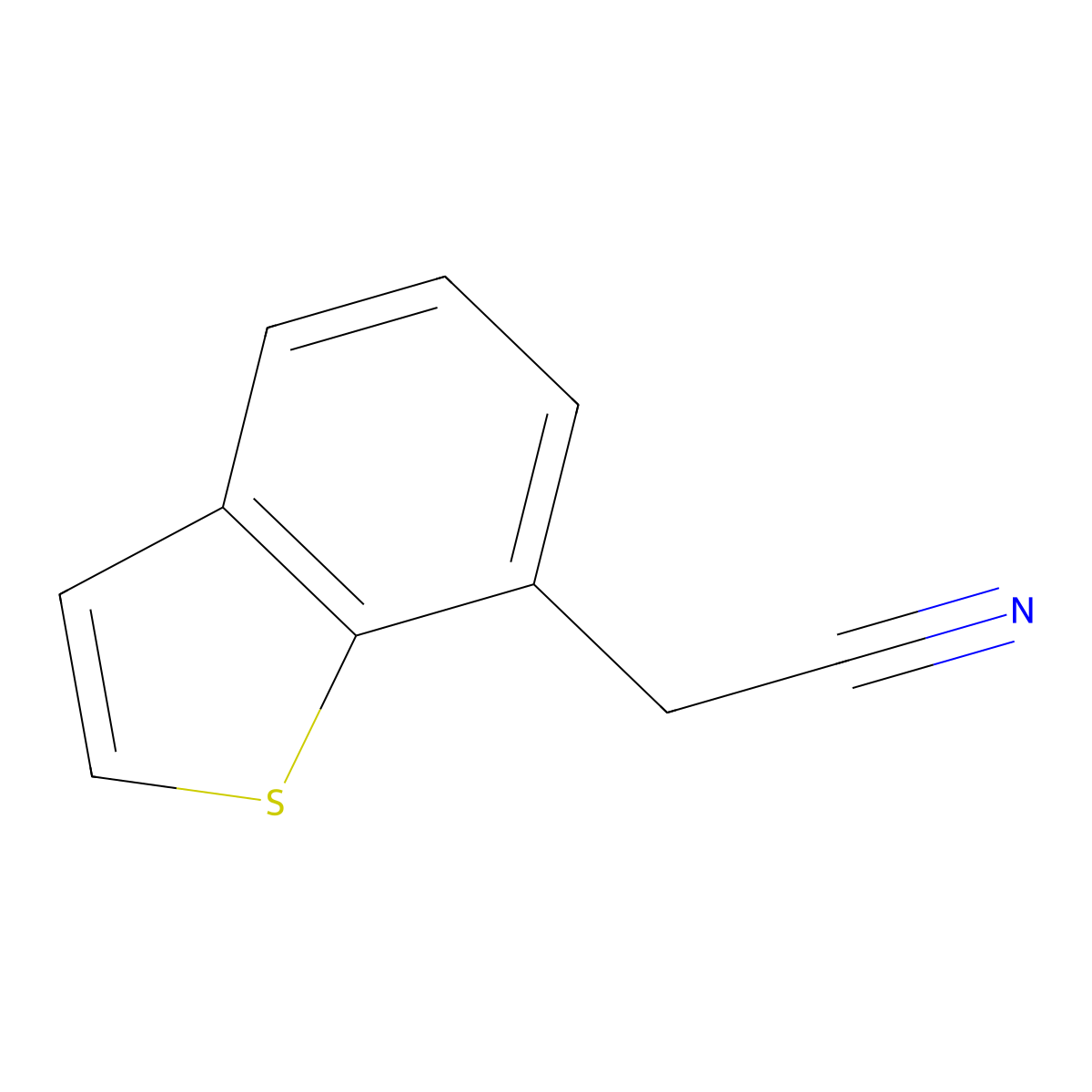 Benzo[b]thiophene-7-acetonitrile molecular structure, CAS 17381-53-2