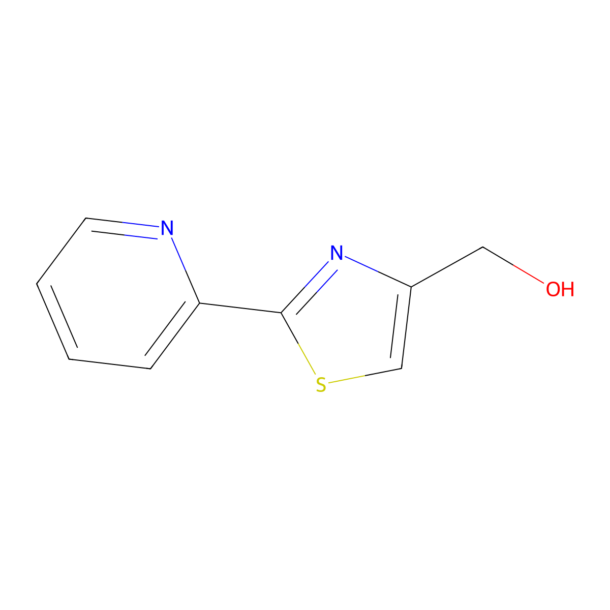 [2-(Pyridin-2-yl)-1,3-thiazol-4-yl]methanol molecular structure, CAS 173838-59-0