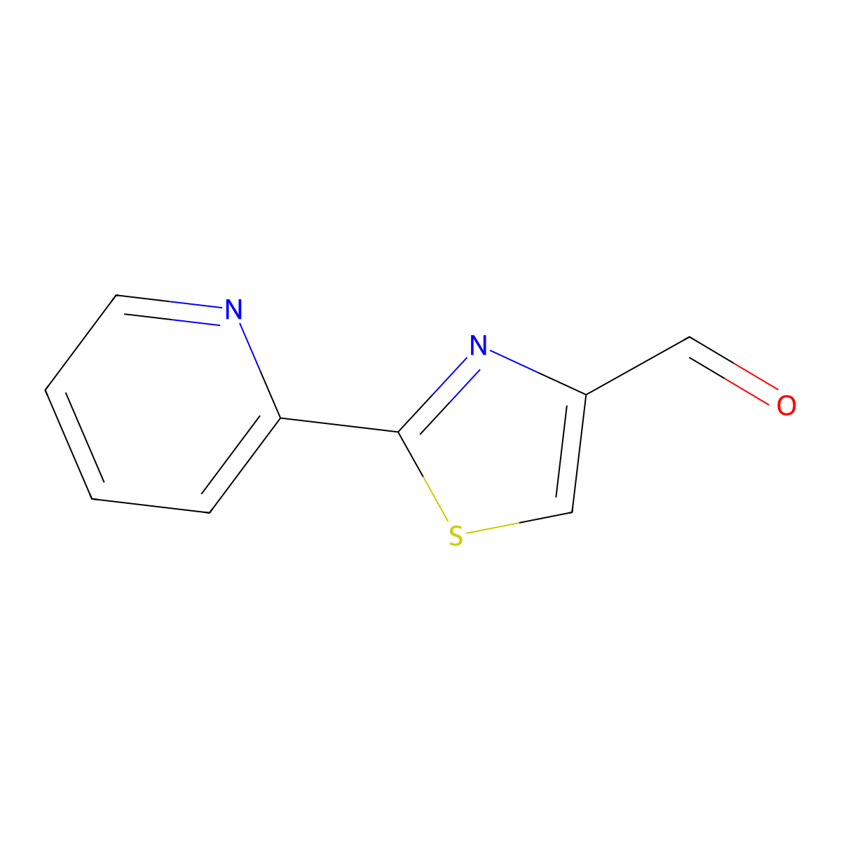 2-(Pyridin-2-yl)-1,3-thiazole-4-carbaldehyde molecular structure, CAS 173838-60-3