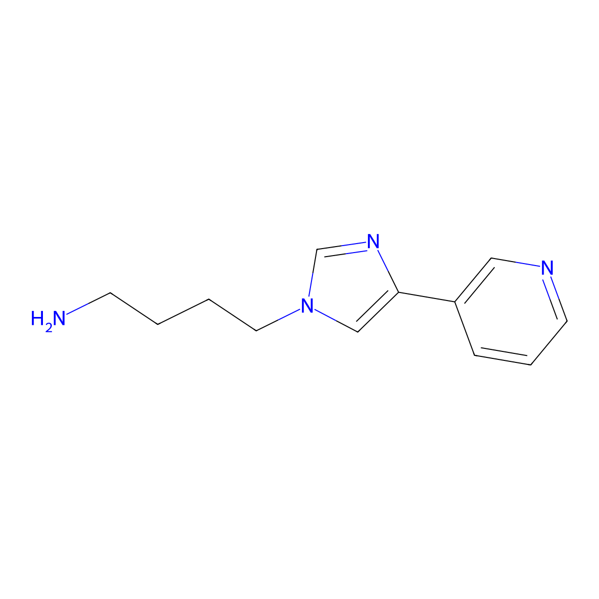 4-(4-(Pyridin-3-yl)-1H-imidazol-1-yl)butan-1-amine molecular structure, CAS 173838-63-6