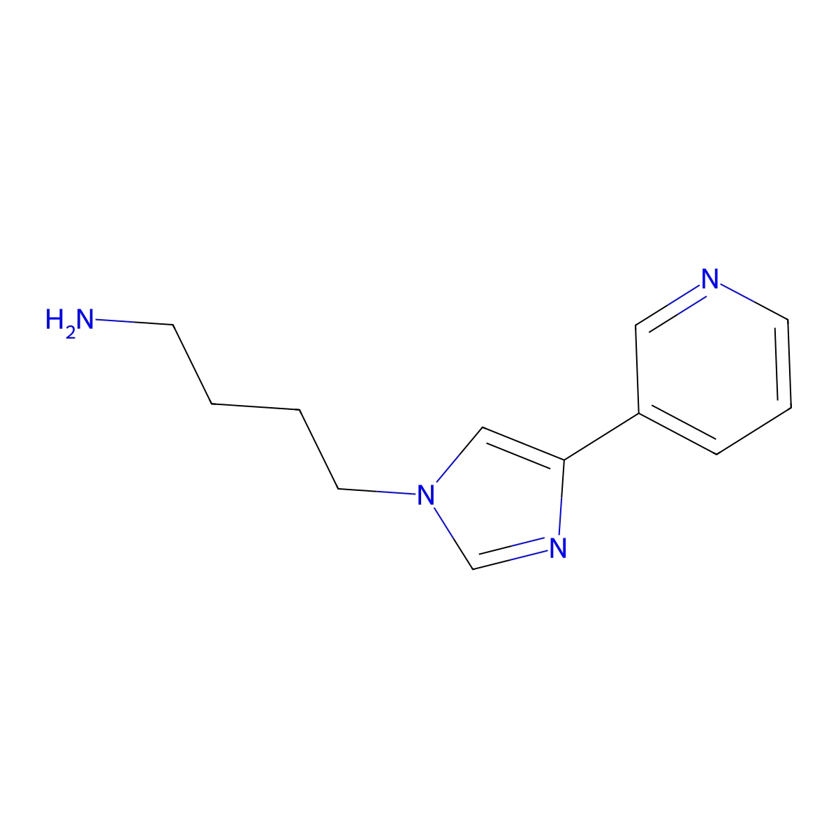 4-(4-(Pyridin-3-yl)-1H-imidazol-1-yl)butan-1-amine molecular structure, CAS 173838-63-6