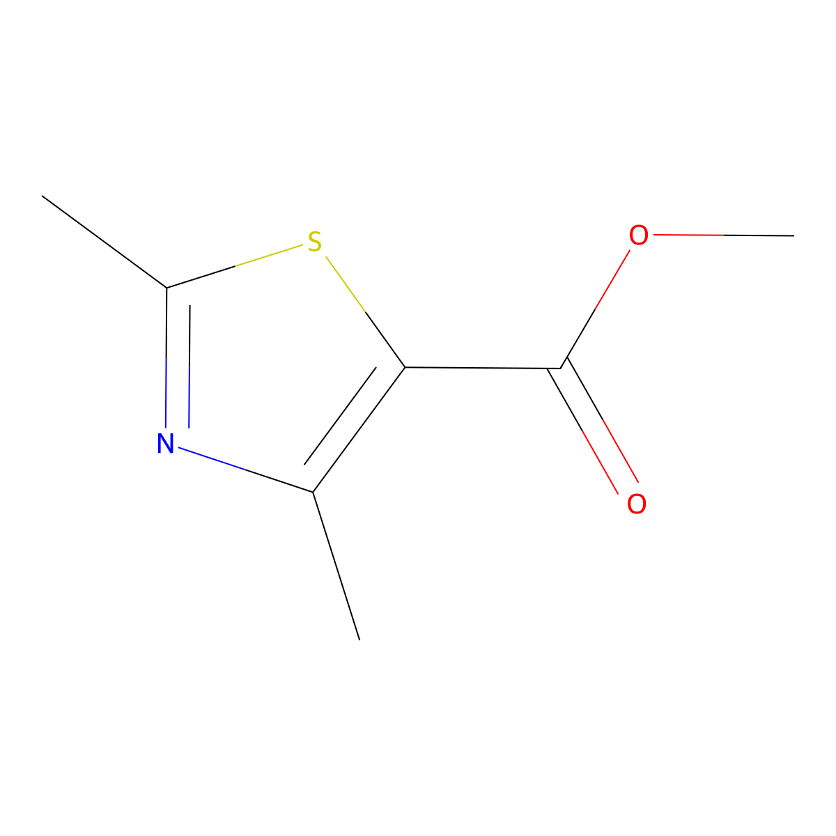 Methyl 2,4-dimethylthiazole-5-carboxylate molecular structure, CAS 173841-81-1