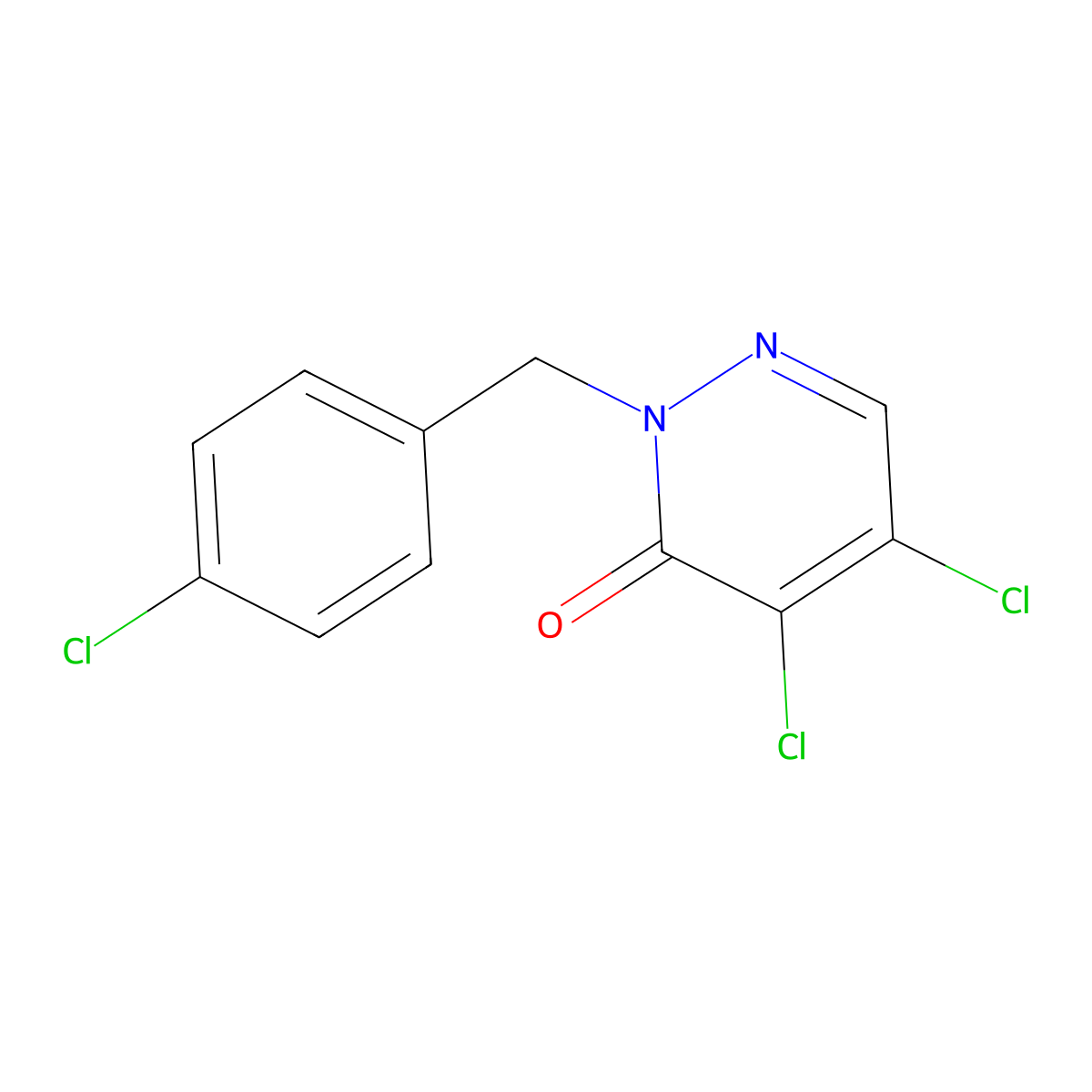 4,5-Dichloro-2-[(4-chlorophenyl)methyl]-3(2H)-pyridazinone molecular structure, CAS 173843-85-1