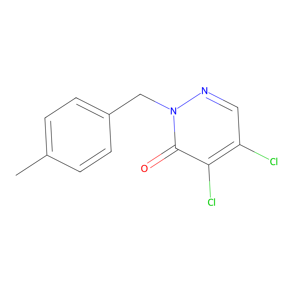 4,5-Dichloro-2-(4-methylbenzyl)-2,3-dihydropyridazin-3-one molecular structure, CAS 173843-86-2