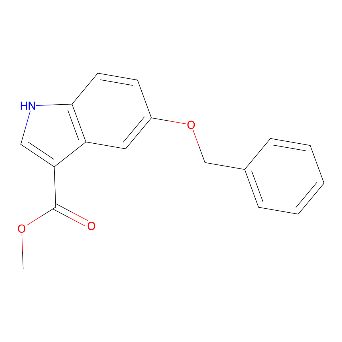 Methyl 5-(benzyloxy)-1H-indole-3-carboxylate molecular structure, CAS 173844-39-8