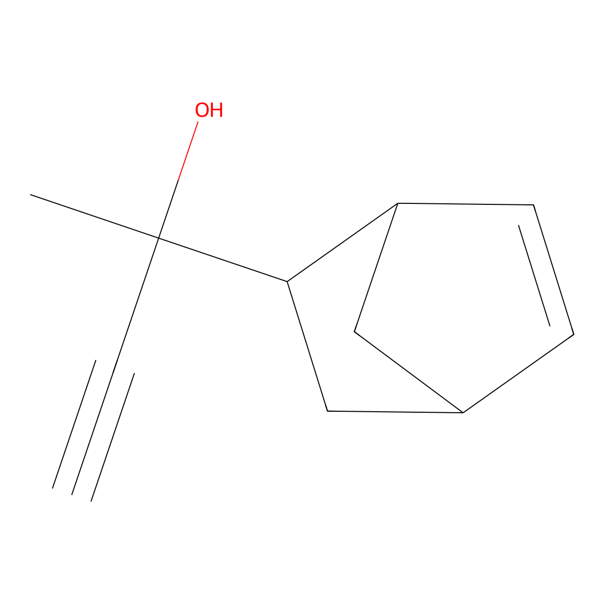alpha-Ethynyl-alpha-methylbicyclo[2.2.1]hept-5-ene-2-methanol molecular structure, CAS 17385-45-4