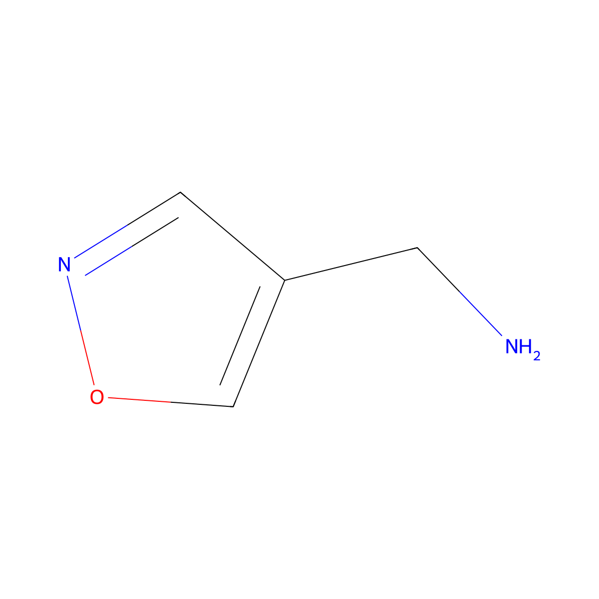 4-Isoxazolemethanamine molecular structure, CAS 173850-43-6