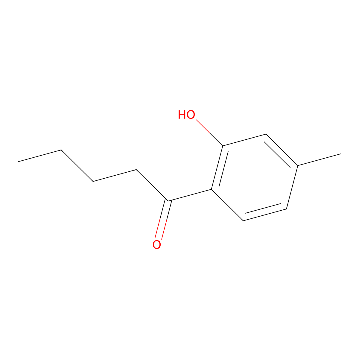 1-(2-Hydroxy-4-methylphenyl)-1-pentanone molecular structure, CAS 173851-66-6