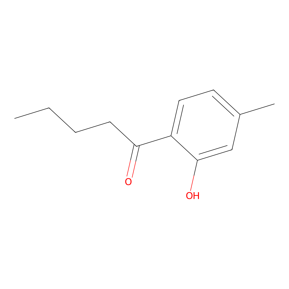 1-(2-Hydroxy-4-methylphenyl)-1-pentanone molecular structure, CAS 173851-66-6