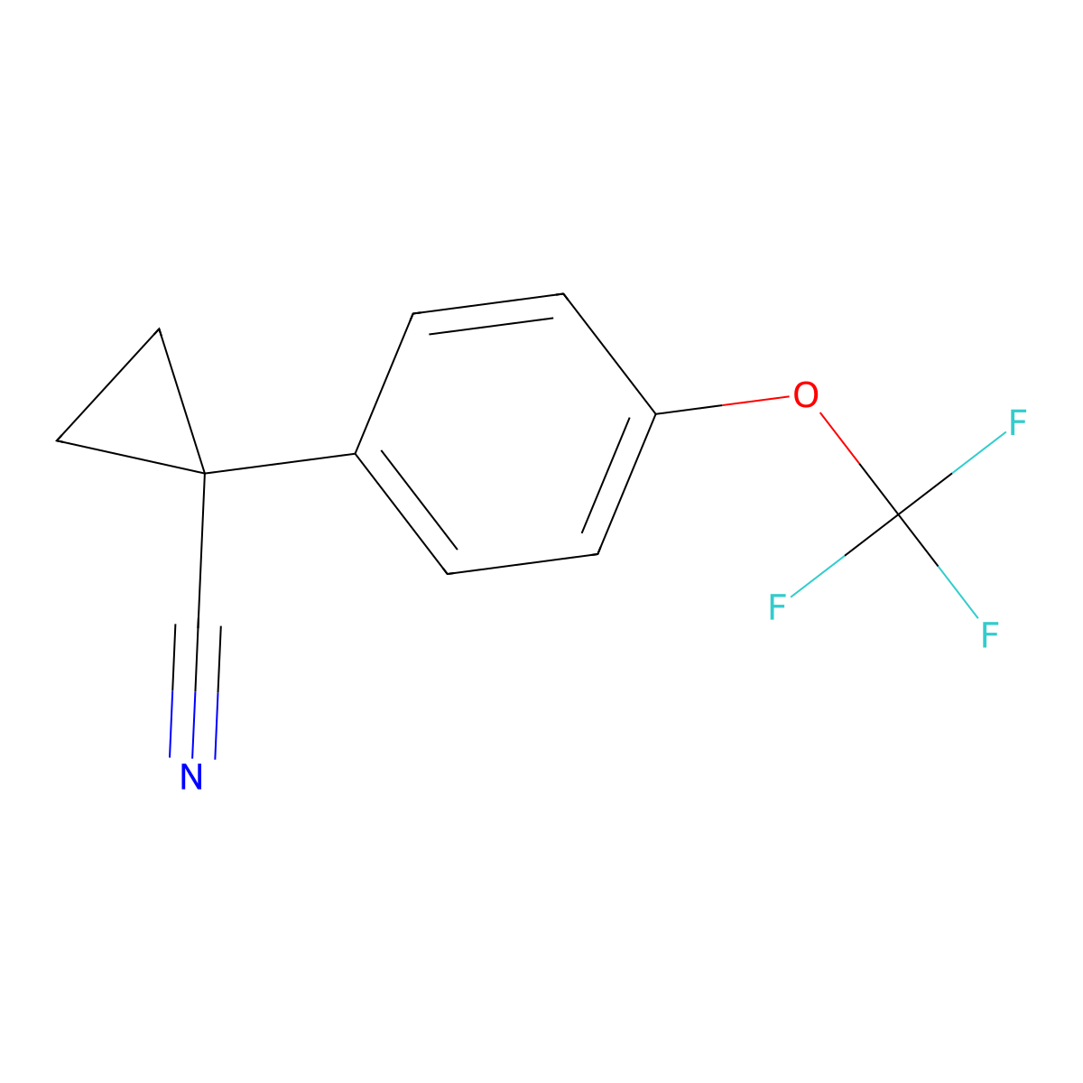 1-(4-(Trifluoromethoxy)phenyl)cyclopropanecarbonitrile molecular structure, CAS 173859-39-7