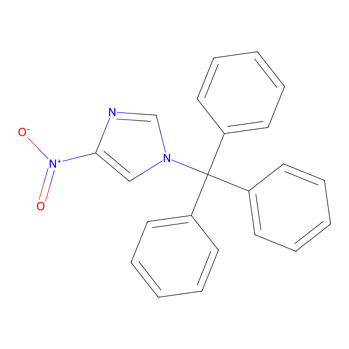 1-Trityl-4-nitroimidazole molecular structure, CAS 173865-33-3