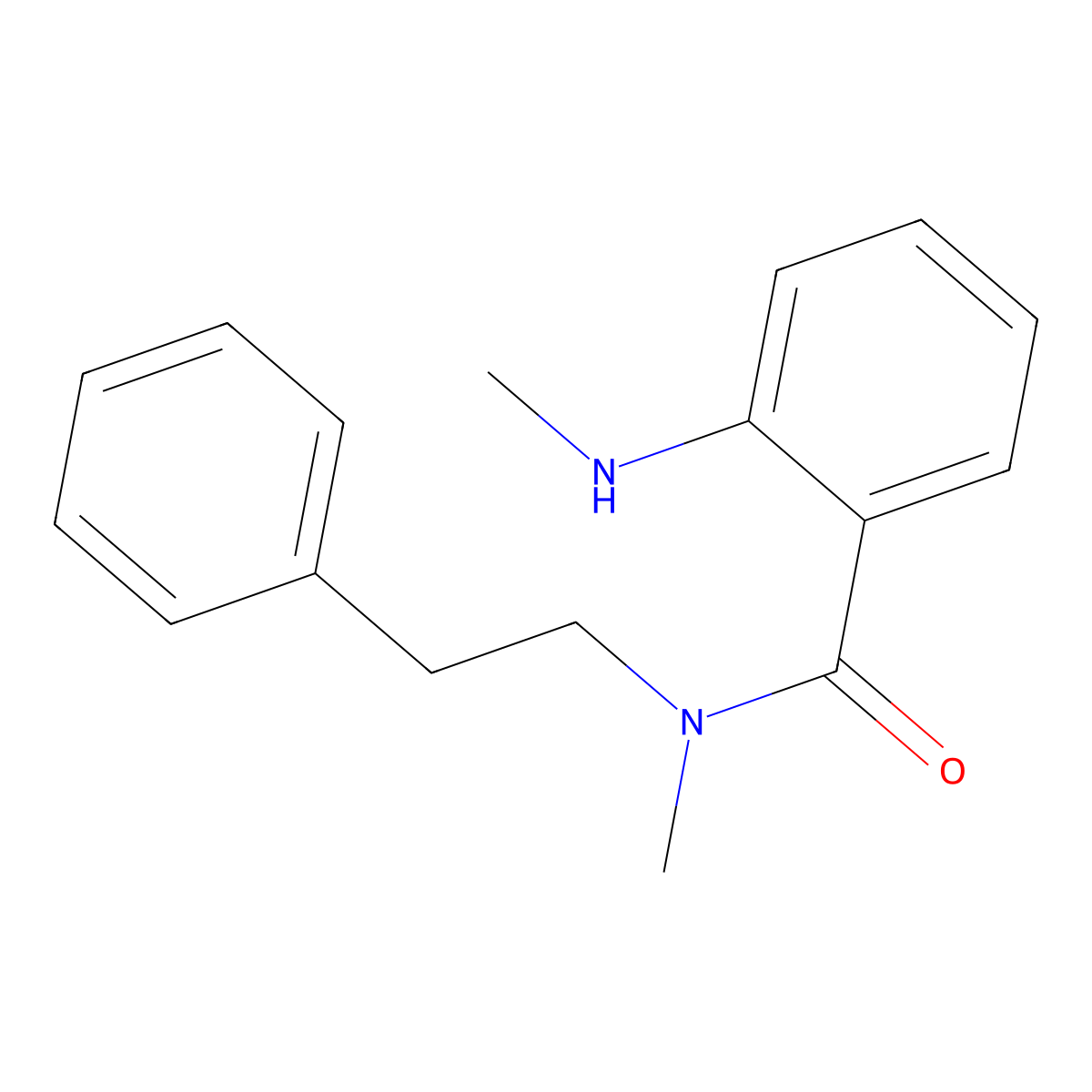 N-methyl-2-(methylamino)-N-(2-phenylethyl)benzamide molecular structure, CAS 173867-26-0