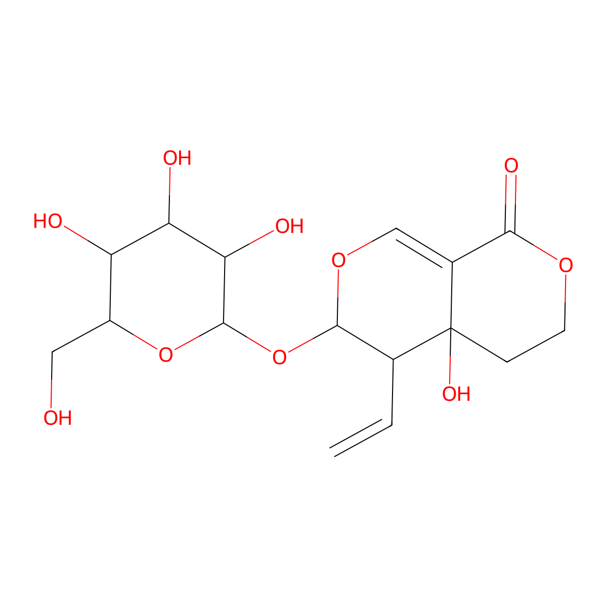 Swertiamarin molecular structure, CAS 17388-39-5