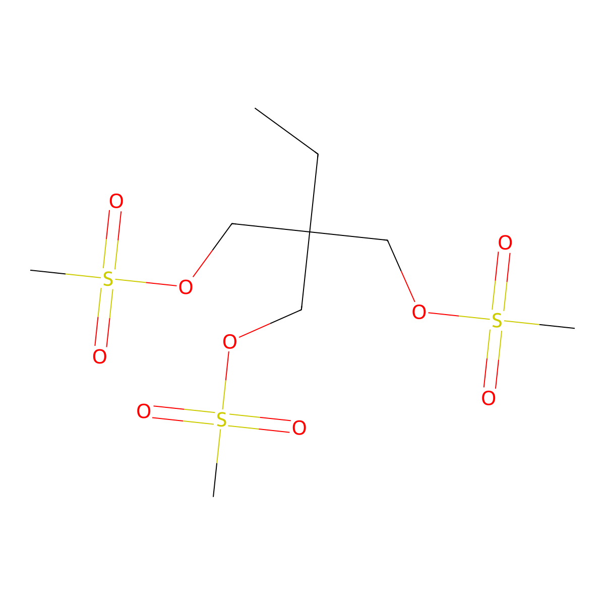 1,1,1-Tris(methanesulfonyloxymethyl)propane molecular structure, CAS 17388-84-0