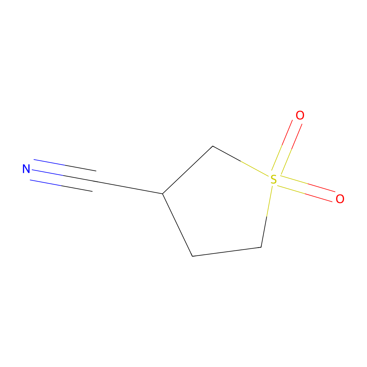 Tetrahydrothiophene-3-carbonitrile 1,1-dioxide molecular structure, CAS 17389-09-2