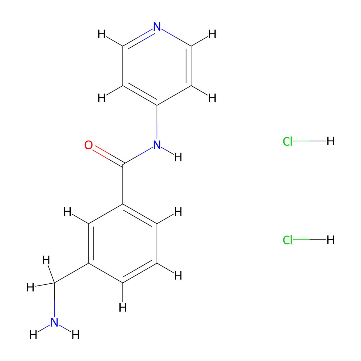 3-(aminomethyl)-N-(pyridin-4-yl)benzamide dihydrochloride molecular structure, CAS 173897-43-3