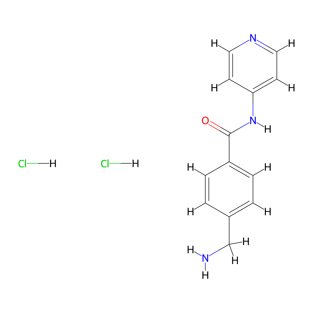 4-(aminomethyl)-N-(pyridin-4-yl)benzamide dihydrochloride molecular structure, CAS 173897-49-9
