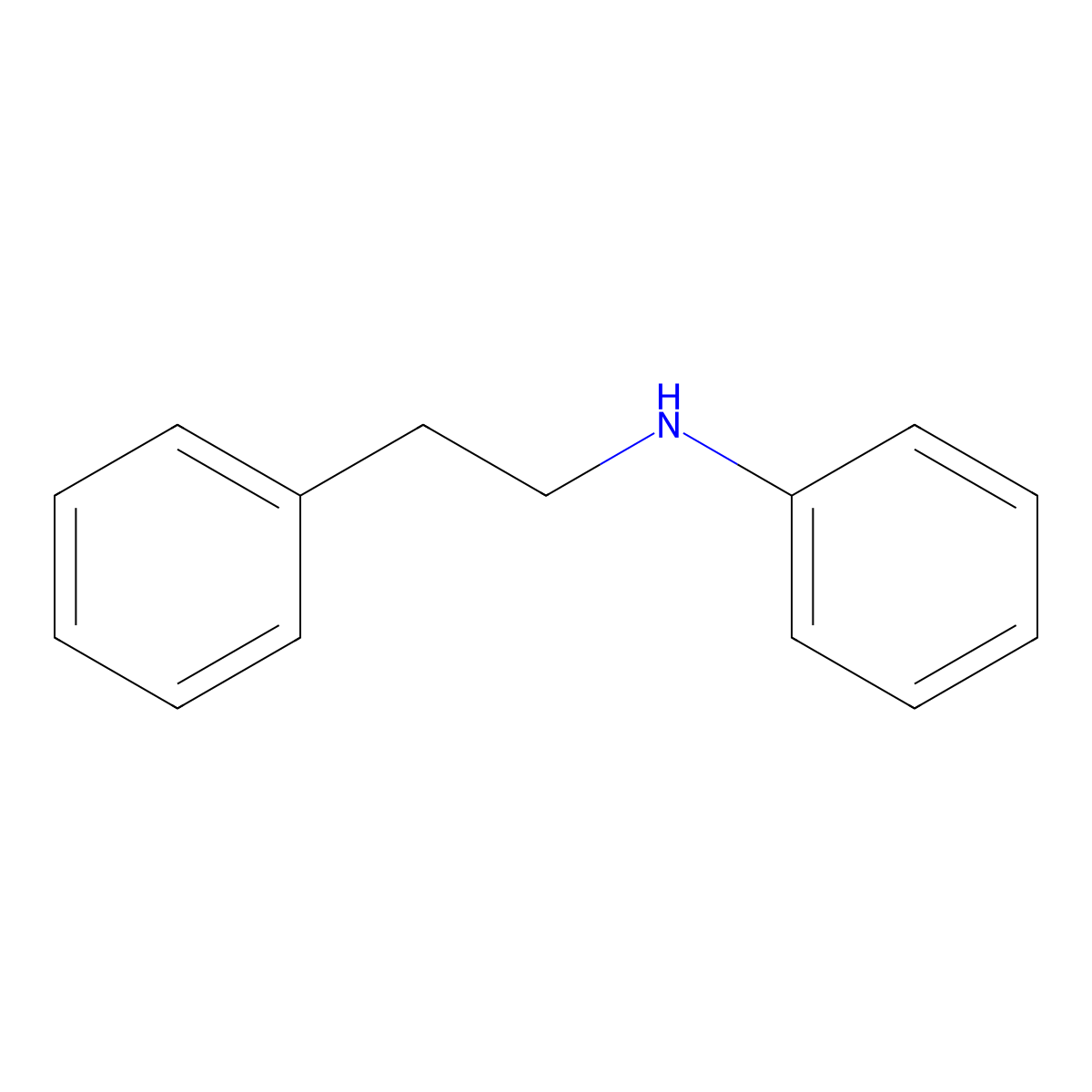 Benzeneethanamine, N-phenyl- molecular structure, CAS 1739-00-0