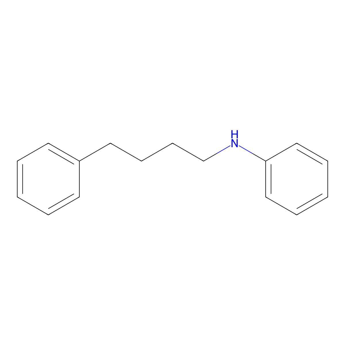 N-(4-phenylbutyl)aniline molecular structure, CAS 1739-10-2
