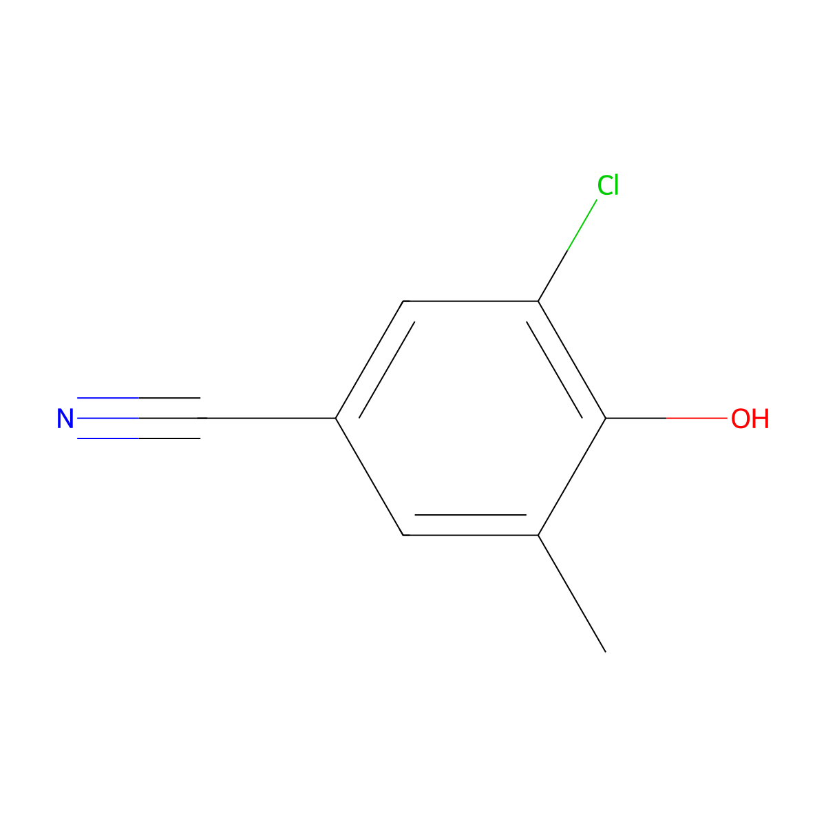 3-Chloro-4-hydroxy-5-methylbenzonitrile molecular structure, CAS 173900-45-3