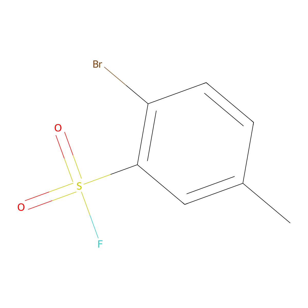 2-Bromo-5-methylbenzene-1-sulfonyl fluoride molecular structure, CAS 173903-03-2