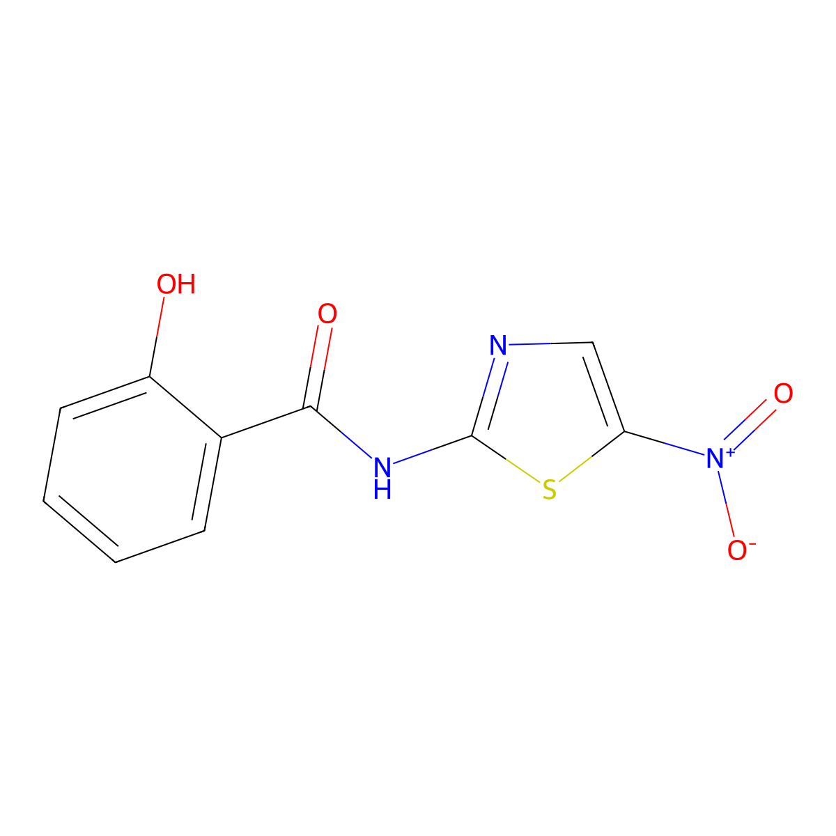 Tizoxanide molecular structure, CAS 173903-47-4