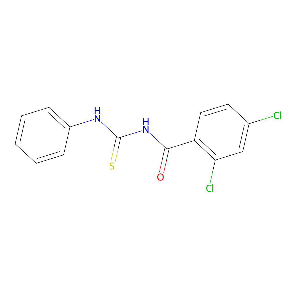 2,4-Dichloro-N-((phenylamino)thioxomethyl)benzamide molecular structure, CAS 173905-94-7