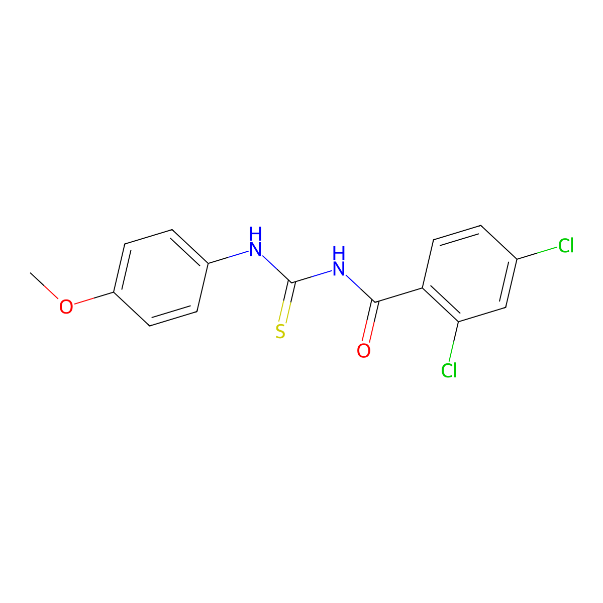 2,4-dichloro-N-[(4-methoxyphenyl)carbamothioyl]benzamide molecular structure, CAS 173906-05-3
