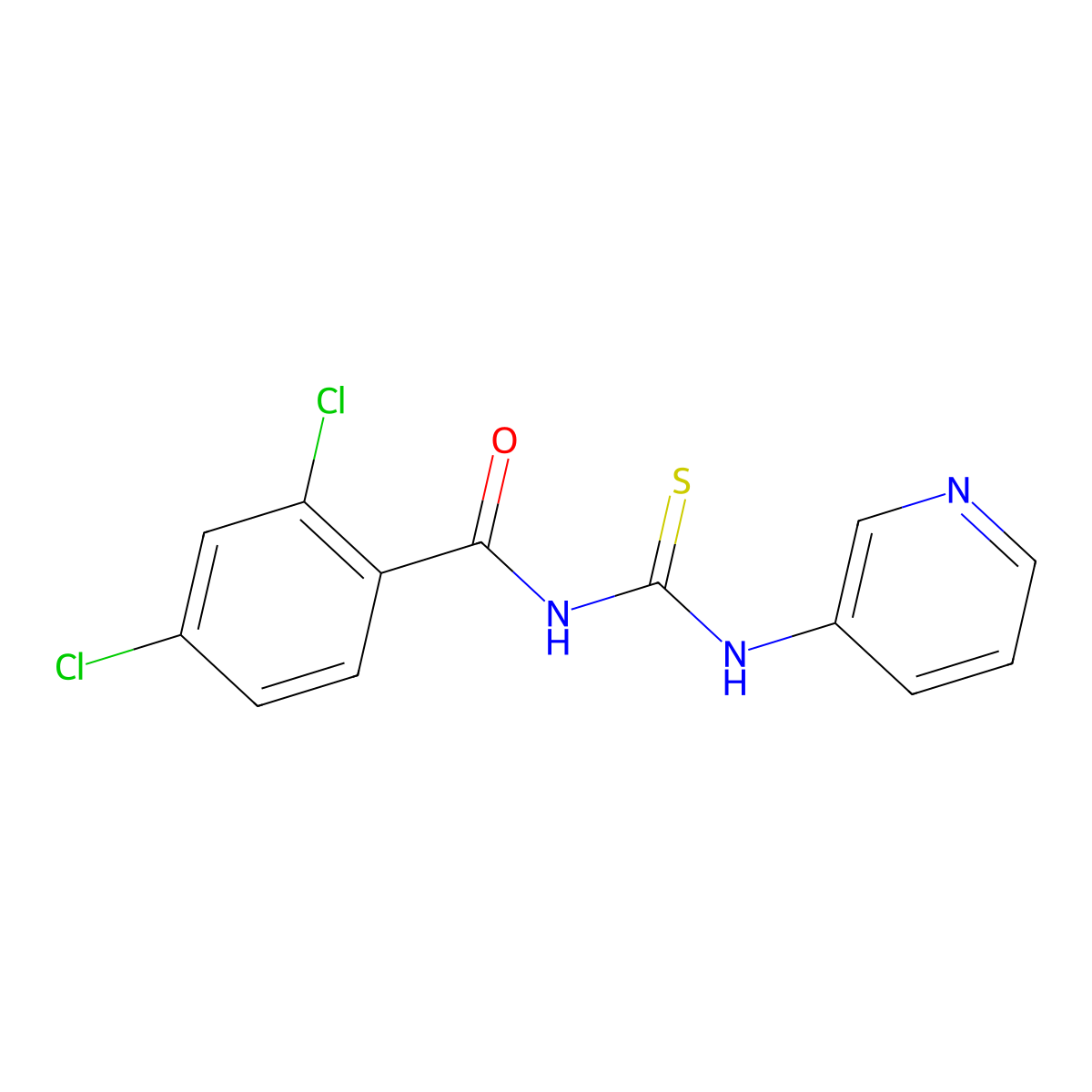 2,4-dichloro-N-(pyridin-3-ylcarbamothioyl)benzamide molecular structure, CAS 173906-38-2