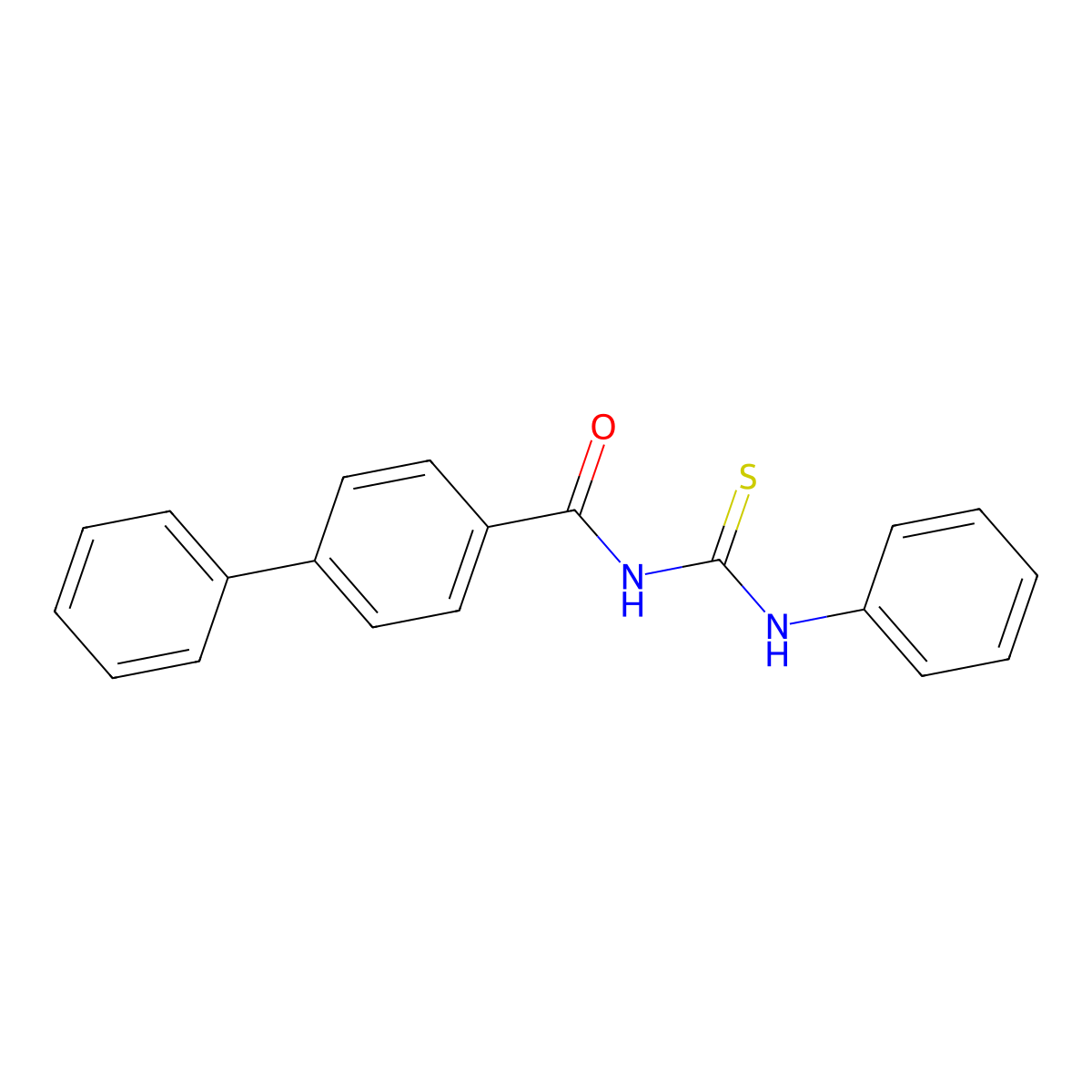 4-phenyl-N-(phenylcarbamothioyl)benzamide molecular structure, CAS 173906-39-3