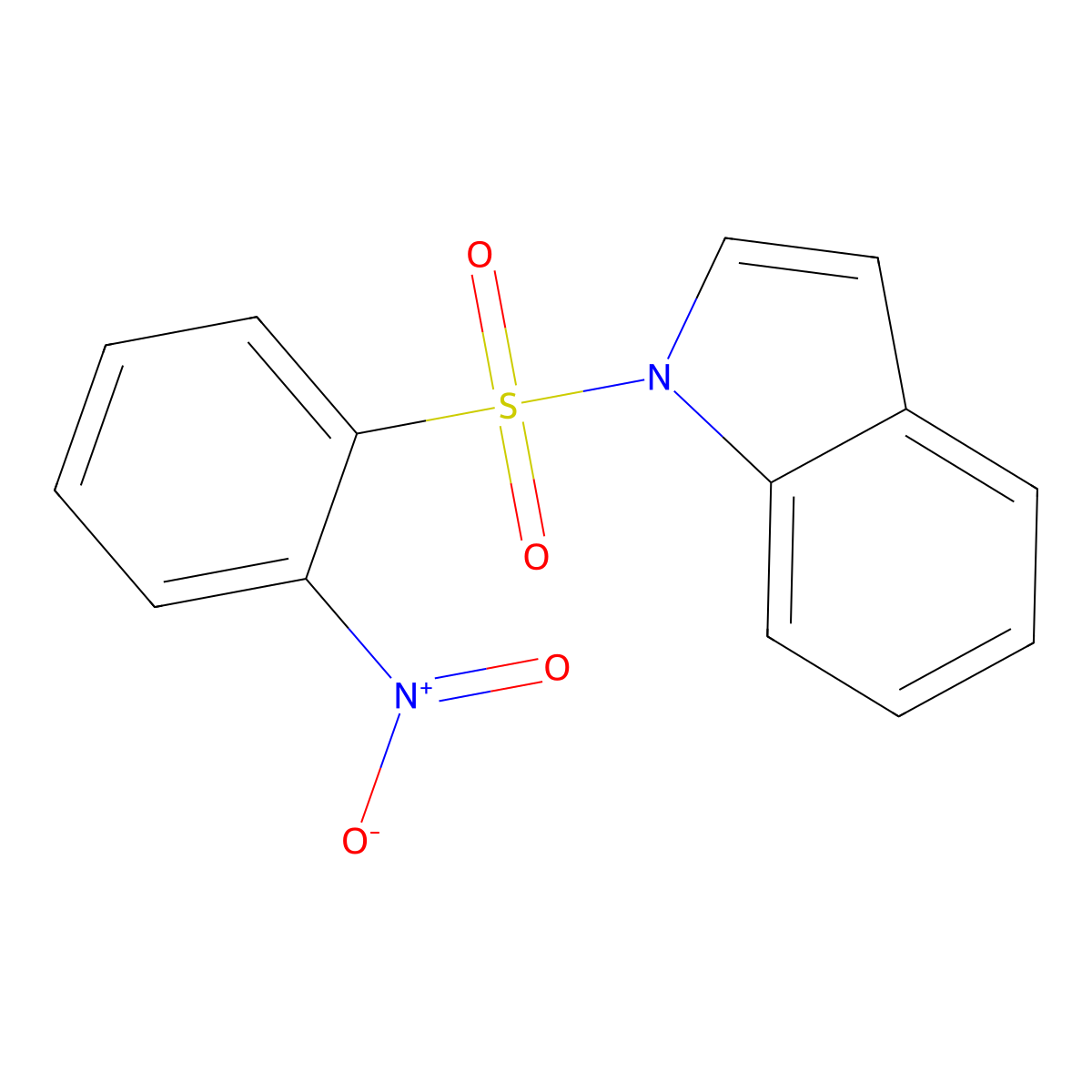 1-((2-Nitrophenyl)sulfonyl)-1H-indole molecular structure, CAS 173908-24-2