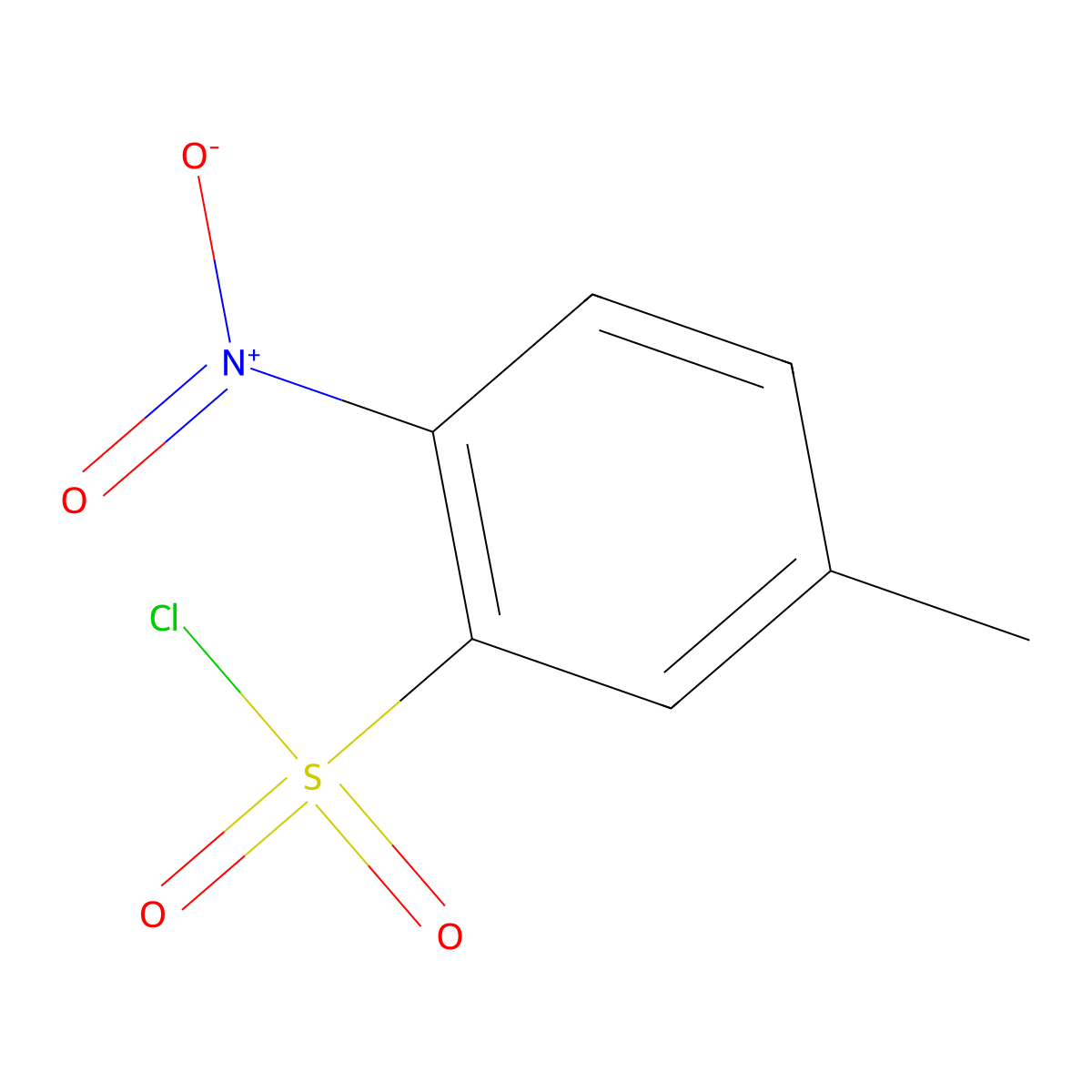 5-Methyl-2-nitrobenzene-1-sulfonyl chloride molecular structure, CAS 173908-60-6