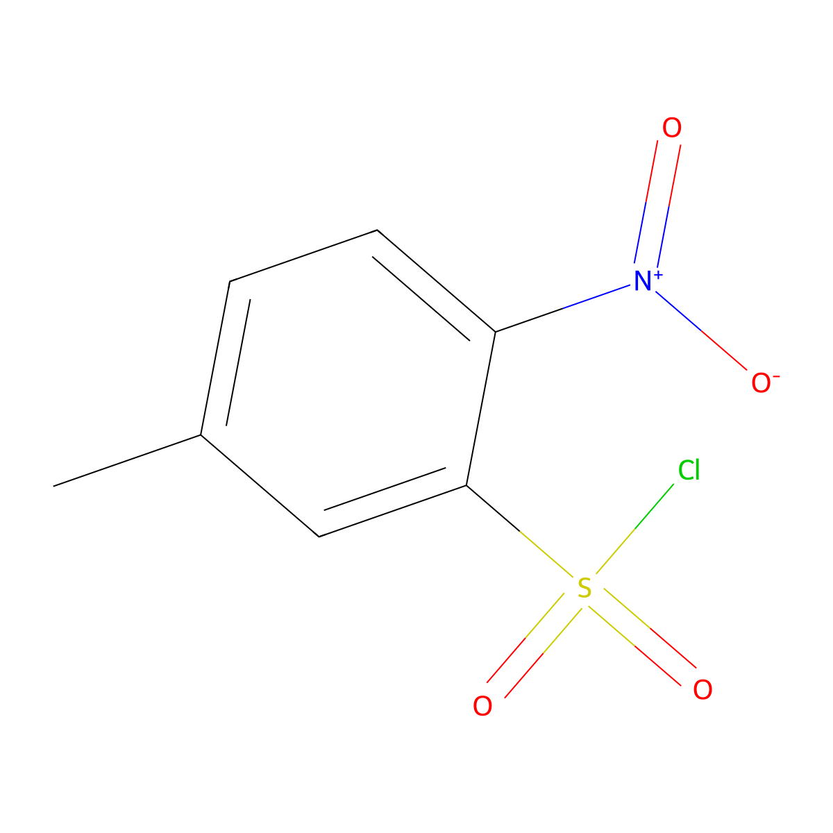 5-Methyl-2-nitrobenzene-1-sulfonyl chloride molecular structure, CAS 173908-60-6